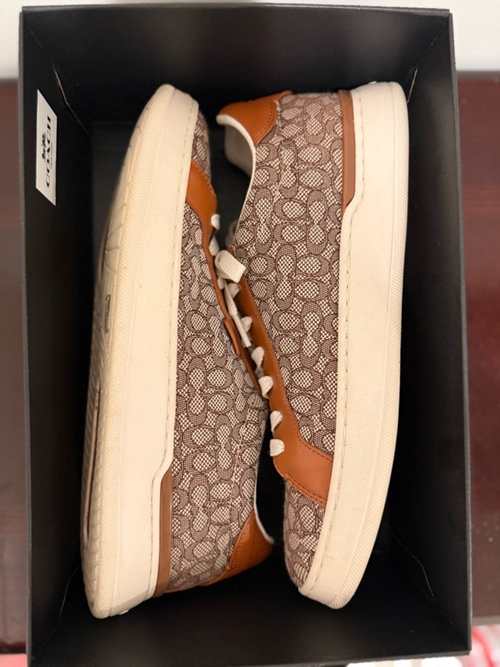 Coach Lowline low top sneaker signature jacquard tan brown monogram women’s 11 - Picture 9 of 10